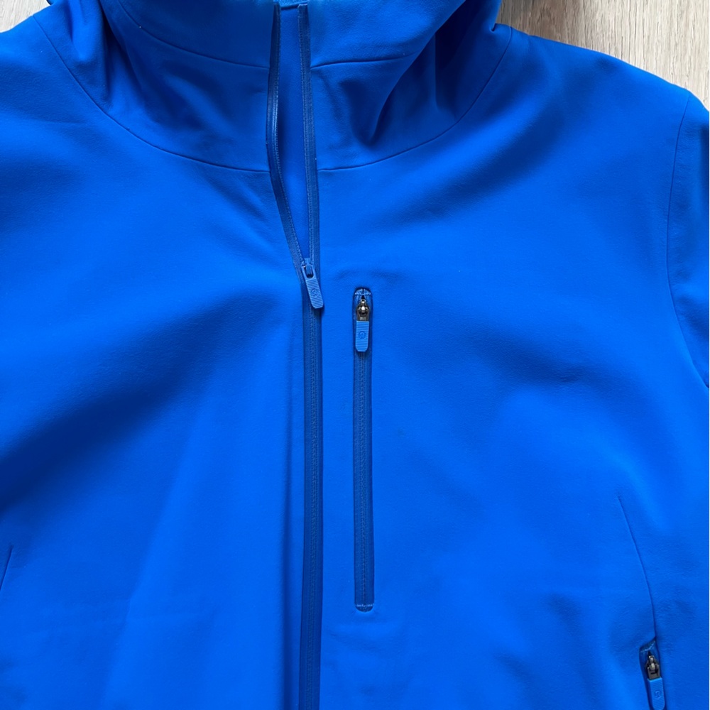 Lululemon Cross Chill Cropped running Jacket Blazer Blue Size 12 Rare Color - Picture 2 of 4